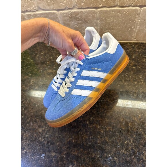 Adidas Gazelle Indoor Blue Fusion Gum Men’s 7 NWOT - Picture 9 of 11